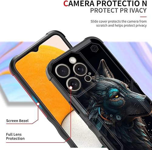 Miniatura 9 de Funda para iPhone 15 Plus, doble capa, protección contra caídas de grado militar de 10 pies, antideslizante, resistente a prueba de golpes, para