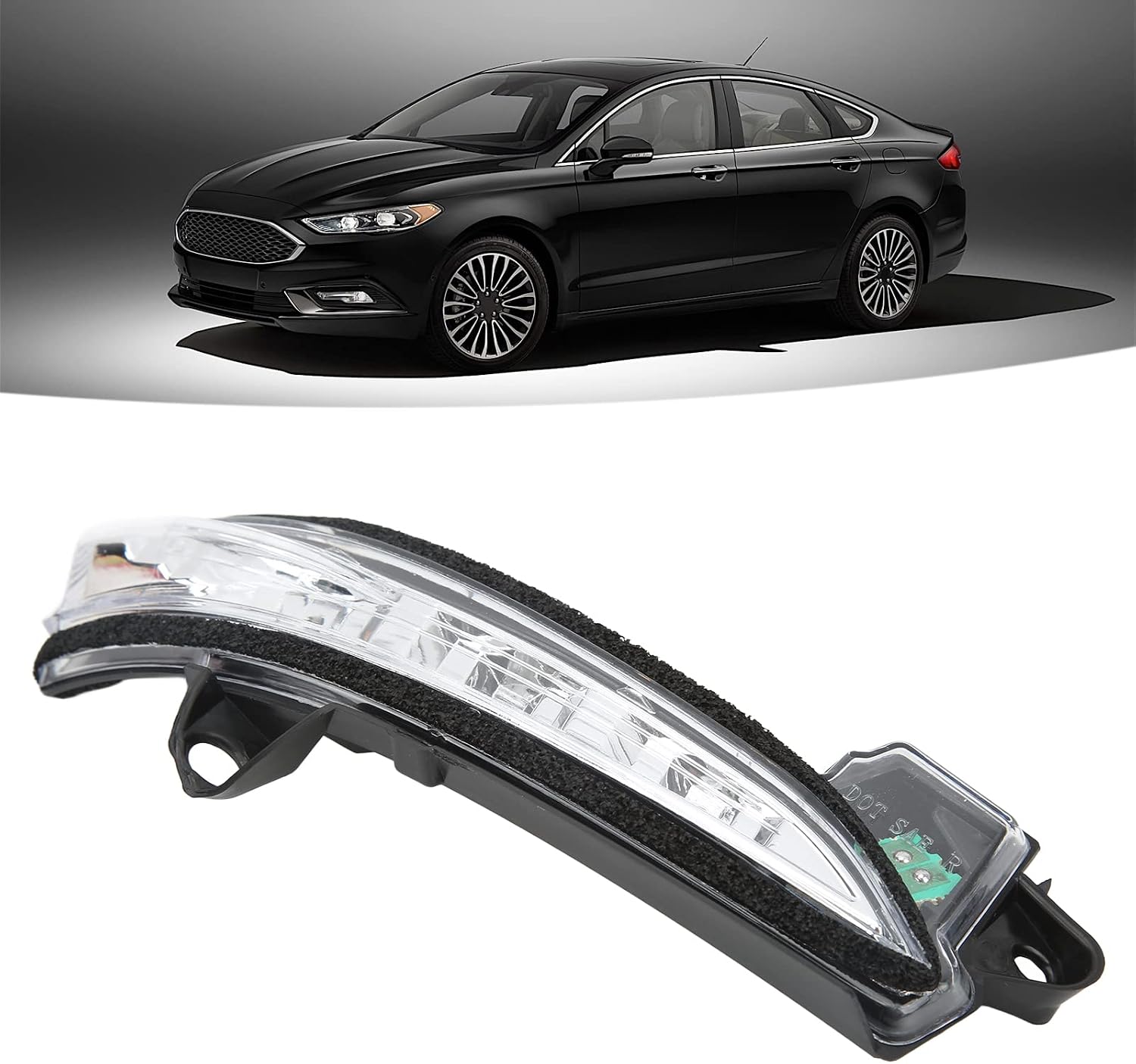 Septpenta Rear View Mirror Turn Light for Fusi 2013‑2020 12V, 3 LED Lights High Brightness Plastic Turn beacon Indicator Replacement, ABS Plastic Shell Small Compact Wear Resistant(Right)