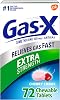 Gas-X Extra Strength Chewable Gas Relief Tablets with Simethicone 125 mg for Bloating Relief, Cherry - 72 Count