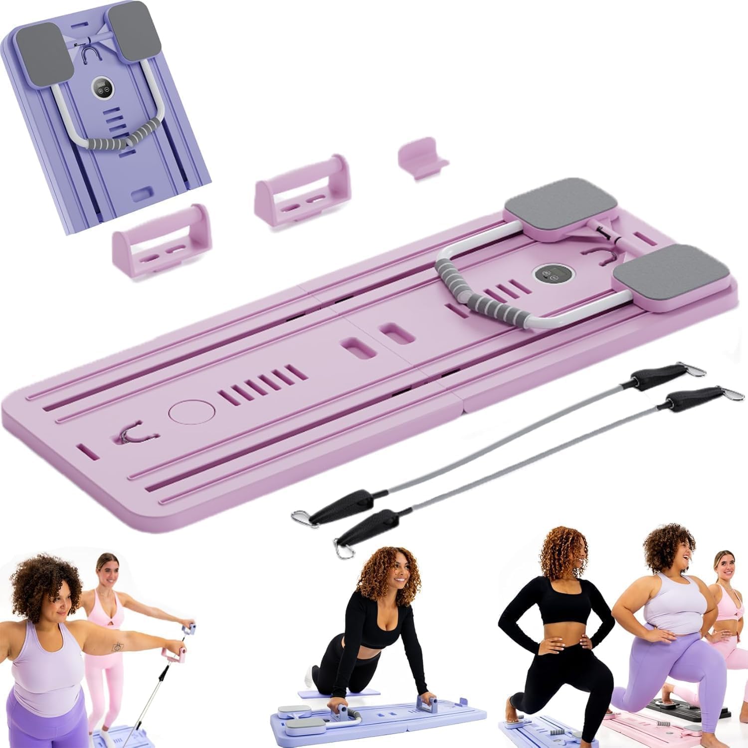 équipement Fitness Maison Abdominal Planche Pilates Reformer Pliable - Équipement Fitness Maison - Abdominaux, Pompes - 106cm - Multifonction Reformer Pilates Multifonction