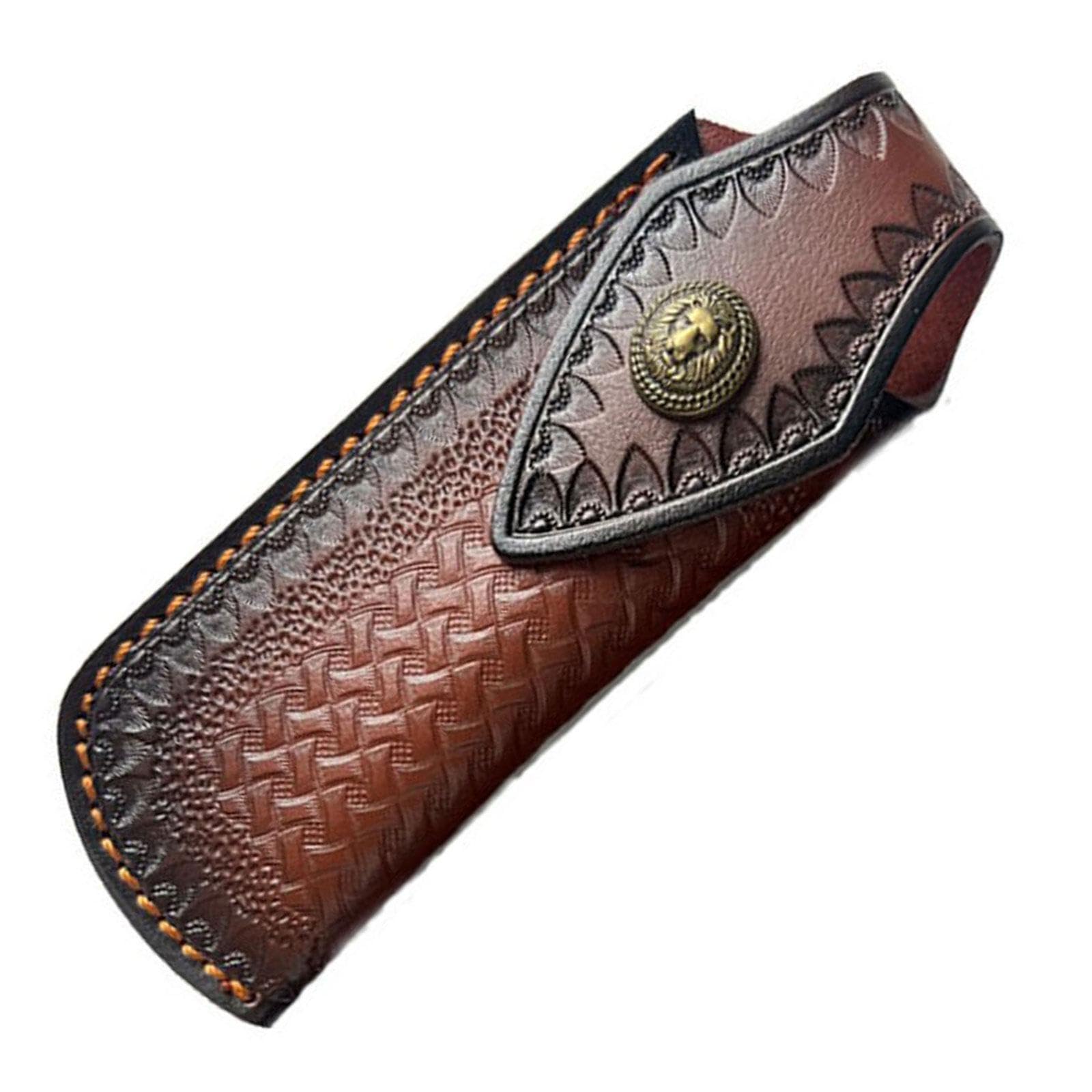 Elegant Protective Cover for Folding Knives Leather Ensures Enhanced and Styles in Camping Equipment Portables Knifed Sheaths