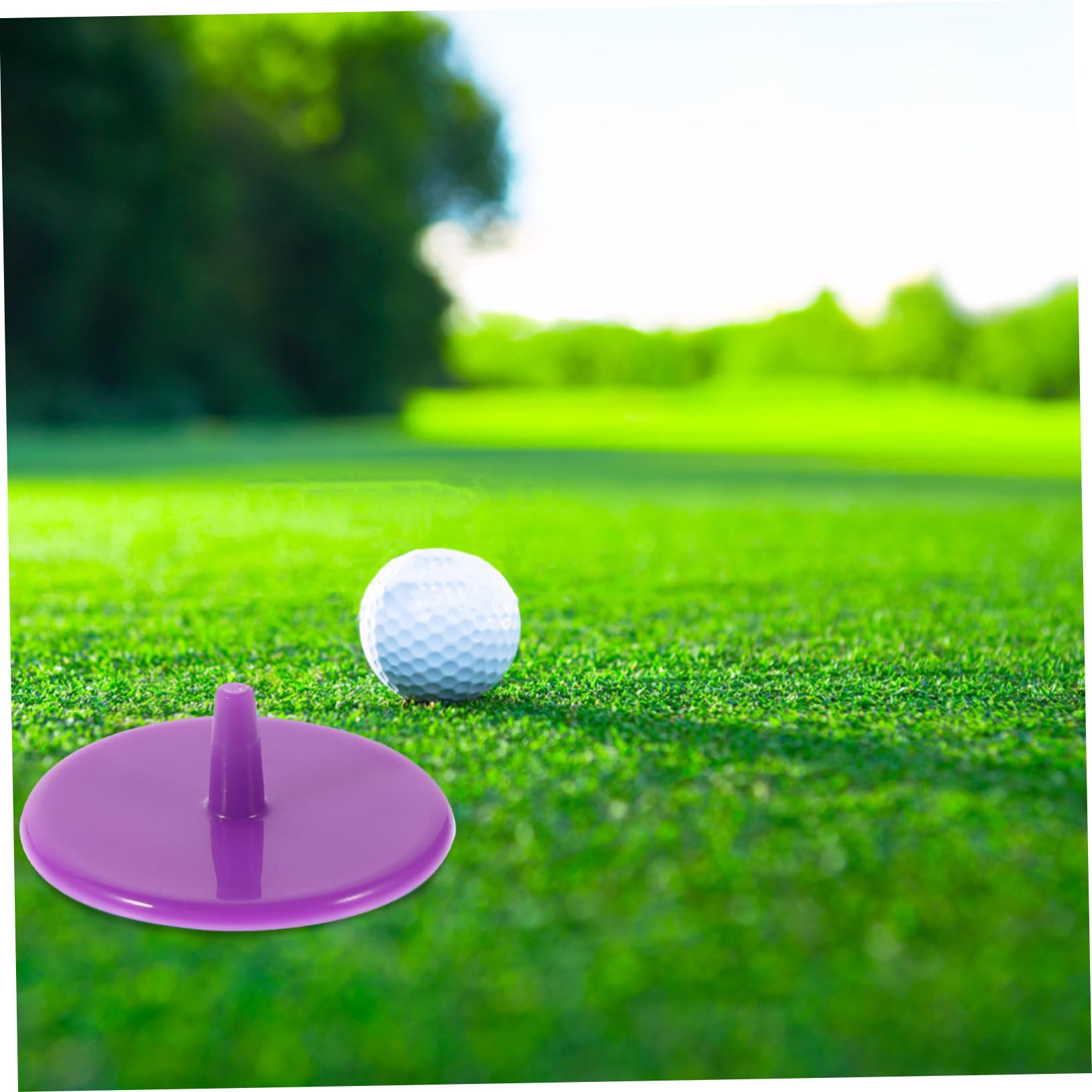 INOOMP 100 Stück Golf Ballmarker aus Kunststoff Leichte Runde Ballmarkierer Tragbare Positionierungsmarkierungen für Golfbälle dem Golfplatz Zufällige Farbe