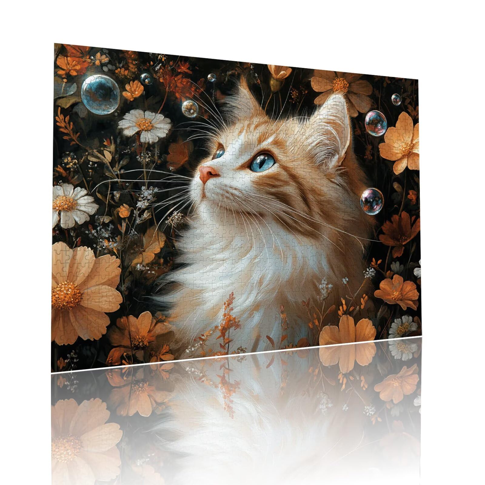 Puzzle Erwachsene 2000 Teile Katze Blume Educa Jigsaw für Kinder ab 8 Jahren Mädchen Jungen, Erwachsene Impossible Klassische Puzzles Schwer, Anspruchsvoll Spielspaß, Als Geschenke 70x99cm t-690
