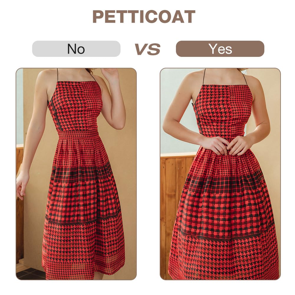 Petticoat Retro Reifrock, 50er Jahre Vintage tüllroc, Damen Unterrock Kurz Tüll-Unterrock Ballettrock für Wedding Bridal Abschlussball Abend Rockabilly