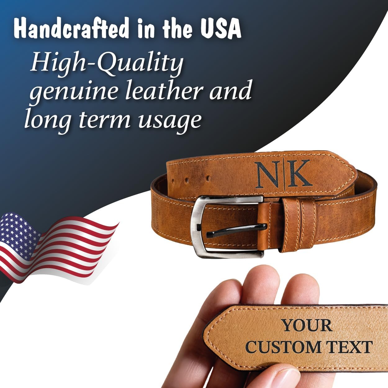 Personalized Leather Belt for Men Gift, Dad, Husband, Custom Leather Men Belt for Christmas, Birthday, Anniversary, Fathers Day, Wedding, Graduation, Valentines Day, Custom Belt Gifts for Him