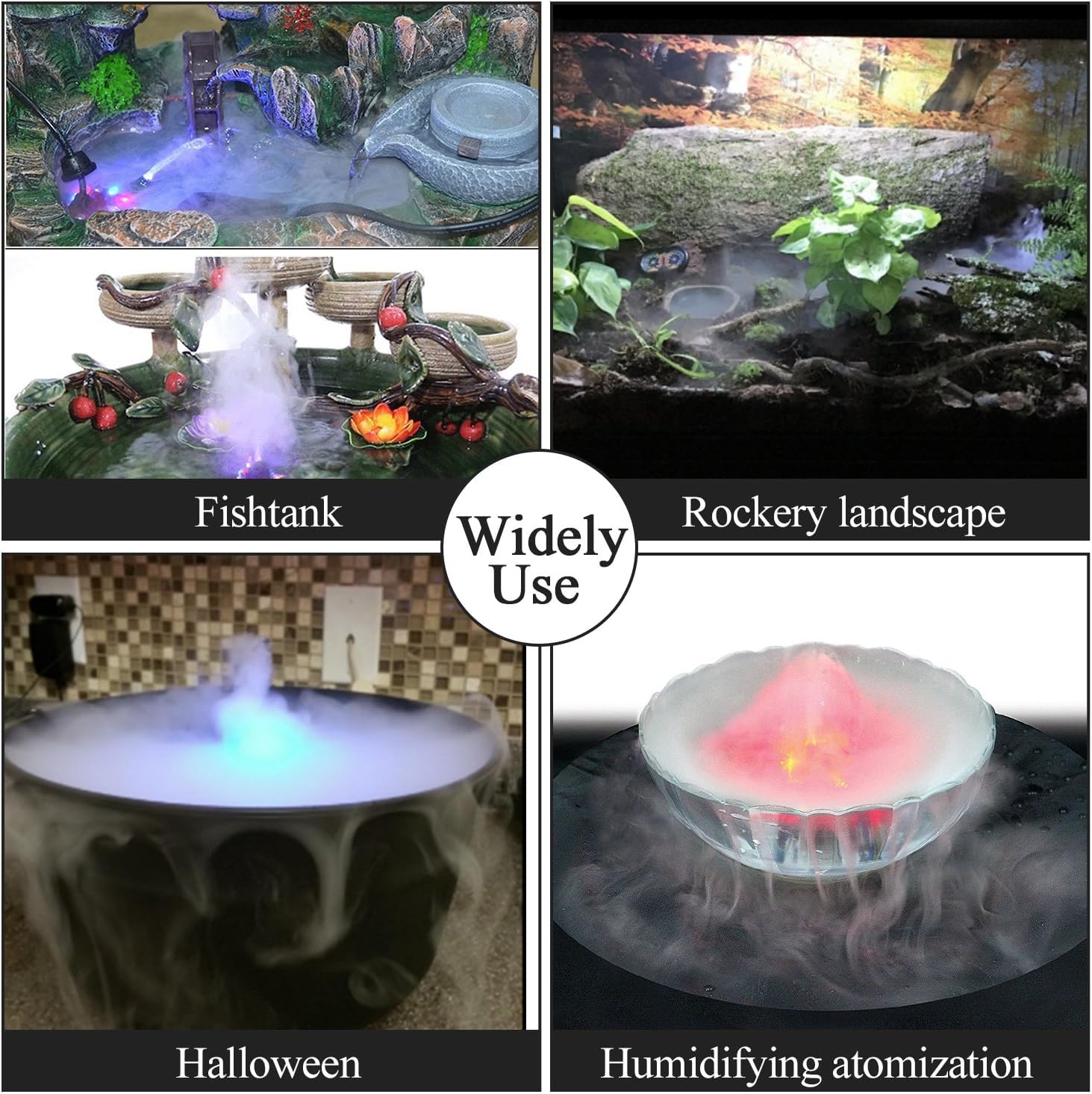 Mist Maker Fountain - 12 Color LED Fog Machine -5