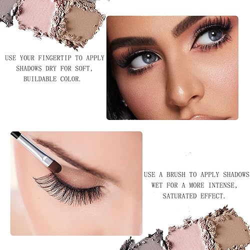 Miniatura 7 de Paleta de sombra de ojos de 10 colores mate, maquillaje de sombra de ojos desnudos, alta pigmentación, aspecto natural, ultra mezclable, de larga