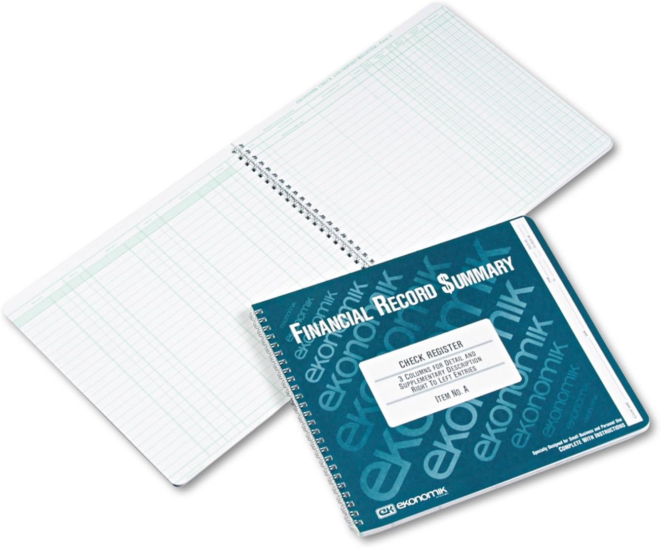 Ekonomik Check/Deposit Register (EKOA), White, 10 in X 8 3/4 in