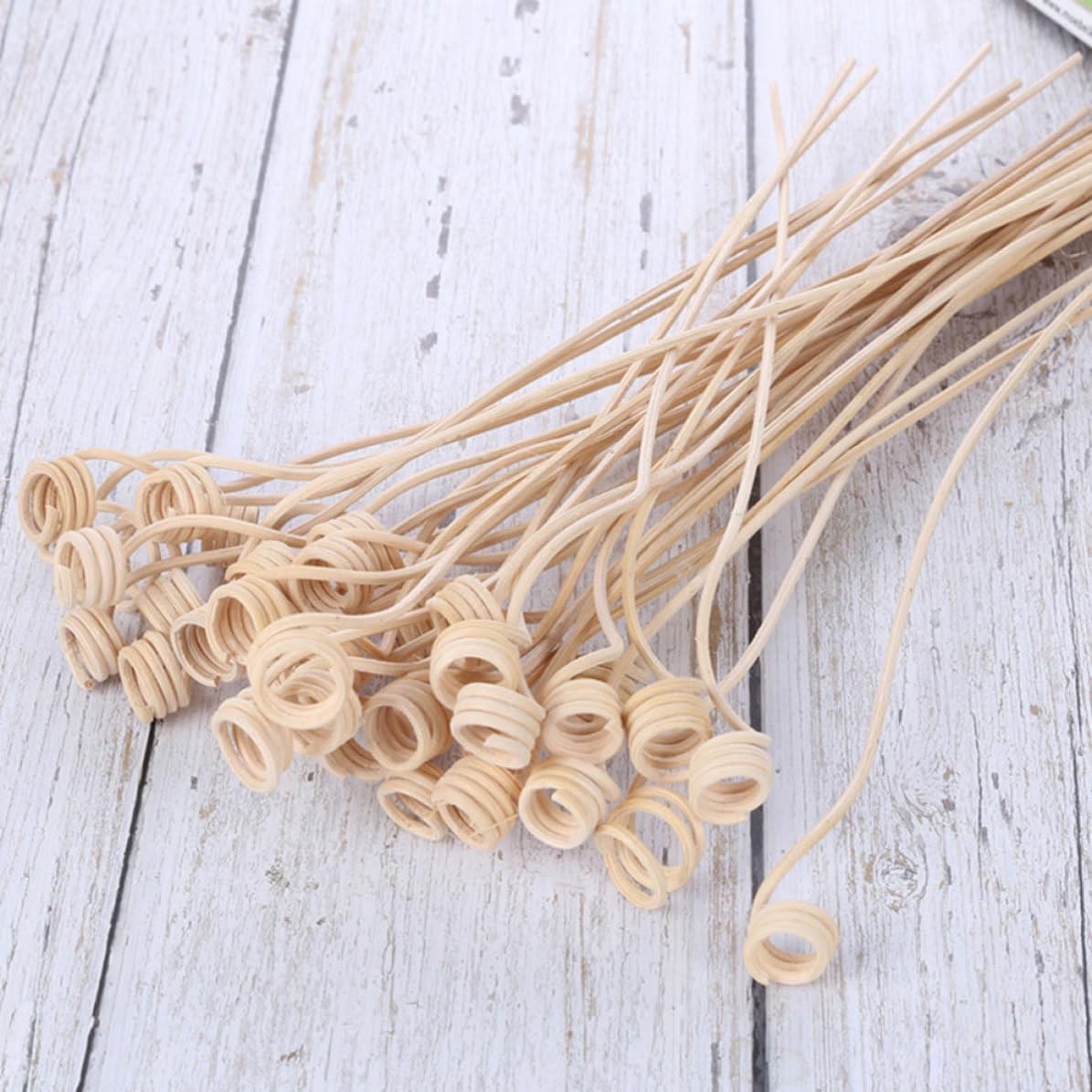 20pcs Large Spiral Head Rattan Reed Sticks 2mm Porous Aroma Diffuser