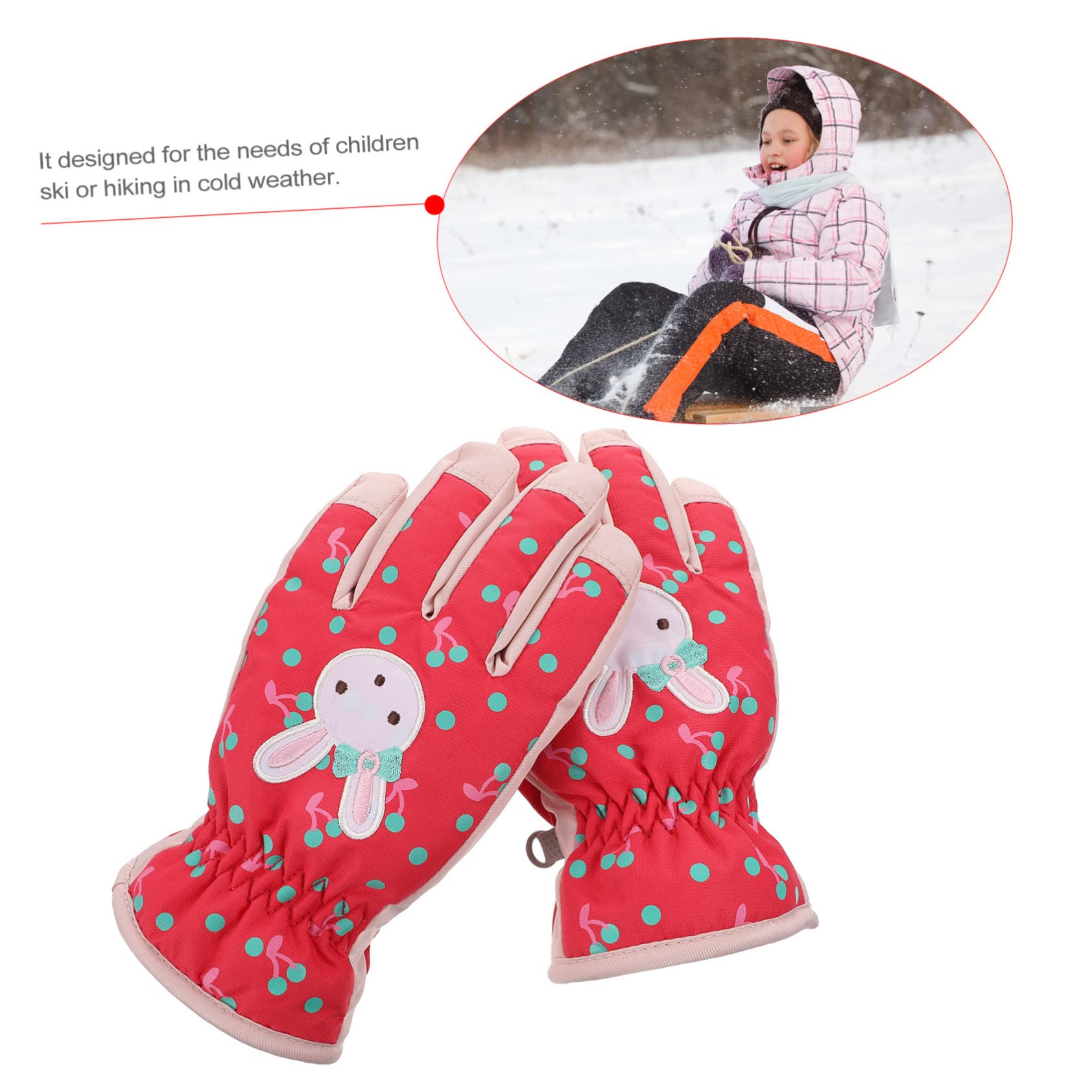 ABOOFAN 3paare Junge Mädchen Winter Skihandschuhe Winddicht Und Warme Schneehandschuhe Für Mädchen Elastische Bündchen Für Outdoor-aktivitäten Im Schnee