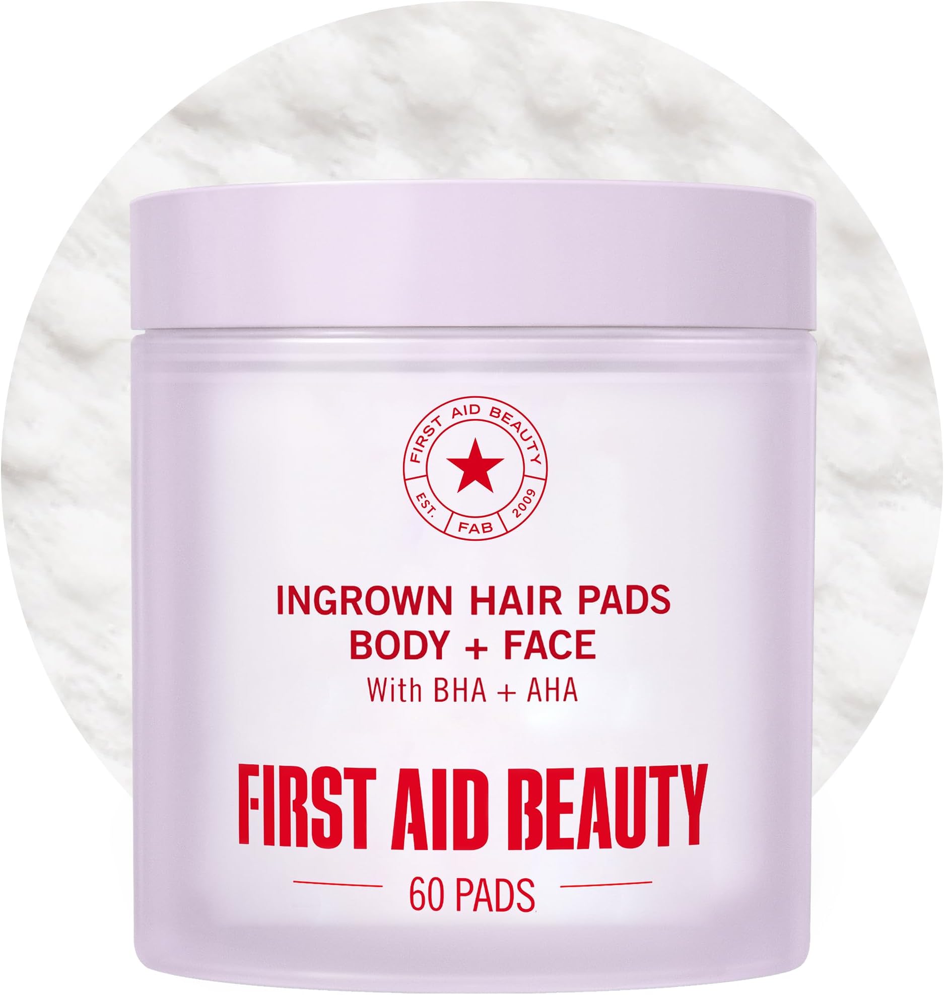 First Aid Beauty - Ingrown Hair Pads with BHA + AHA - Aftershave Treatment to Help Prevent Razor Bumps for Men & Women - Exfoliate Underarms & Bikini Area - Compostable for Daily Use - 60 Pads