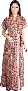 bellamy Cotton Robes,Housecoat, Nighty, Sleepwear, Night Gown for Women Ladies House Coat, Front Open Adjustable 17-picture-12