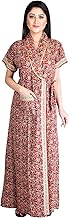 bellamy Cotton Robes,Housecoat, Nighty, Sleepwear, Night Gown for Women Ladies House Coat, Front Open Adjustable 17
