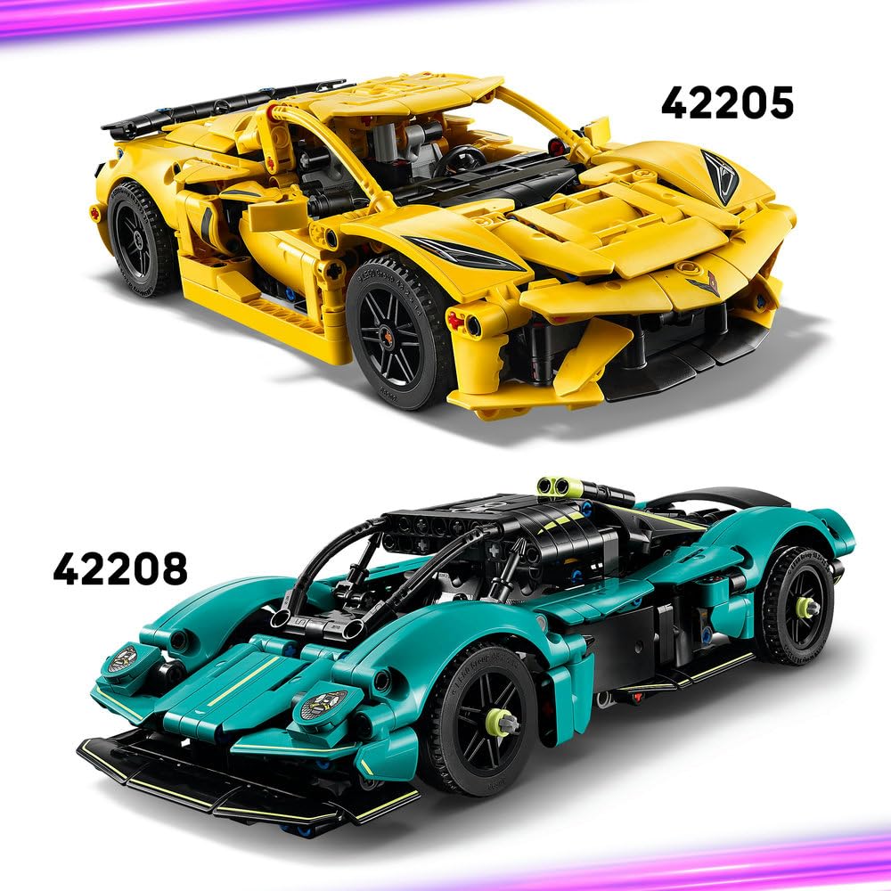LEGO Technic Aston Martin Valkyrie 42208 | Bolid F1, klocki konstrukcyjne, prezent dla fana motoryzacji, zabawka edukacyjna dla dzieci 9+, 707 elementów
