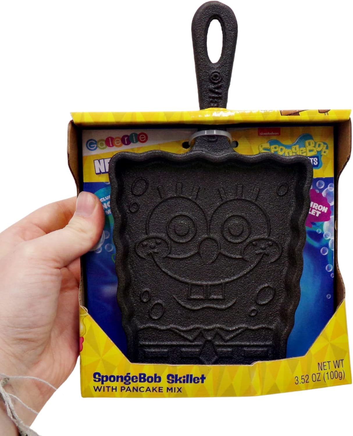Galerie SpongeBob Squarepants Pancake Skillet with Mix, Gifts for Men Women and Kids, 3.52 Ounces