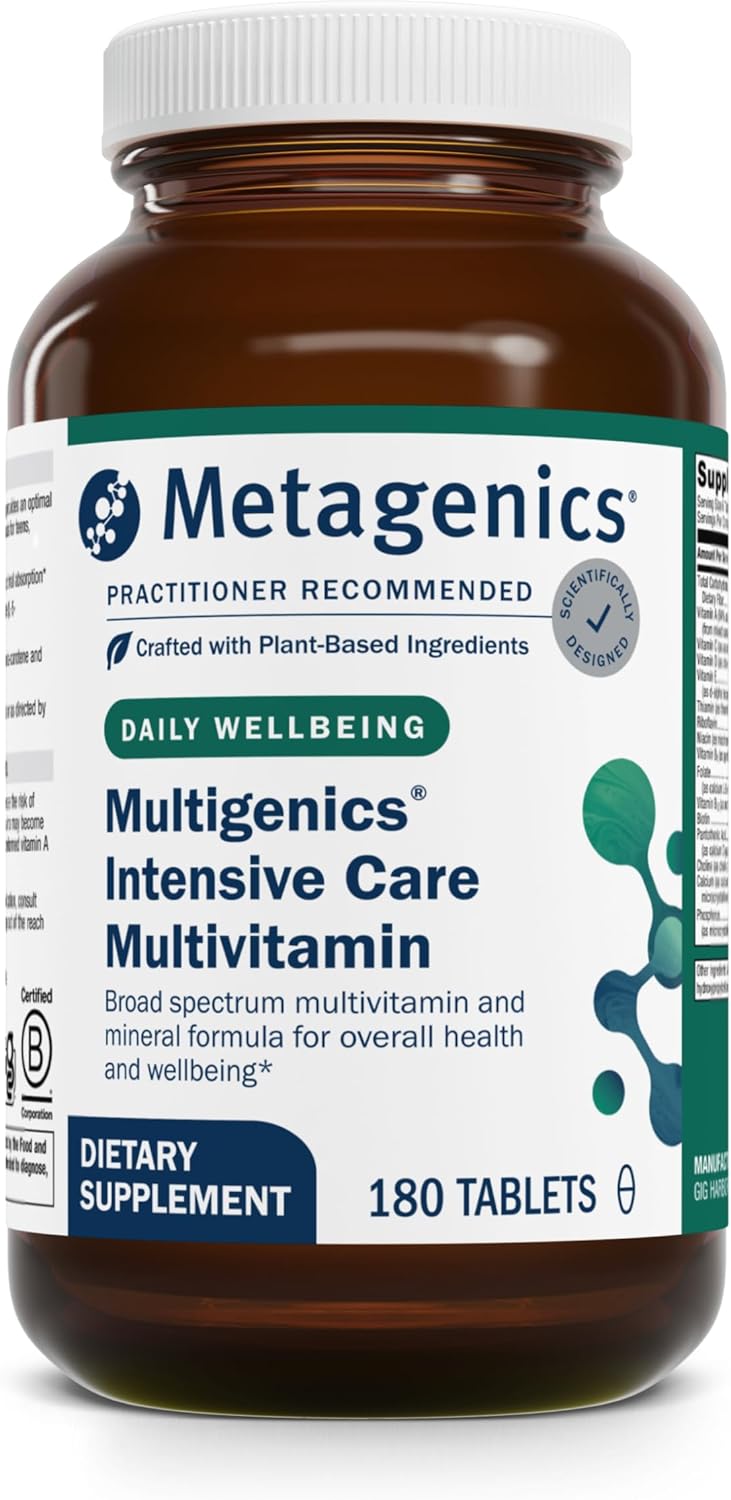 Metagenics Multivitamin Intensive Formula - Daily Multivitamin for Men & Women* - High‑Potency Vitamins A‑K & Minerals for Energy, Immune & Antioxidant Support* - Non‑GMO, Gluten‑Free - 120 Tablets