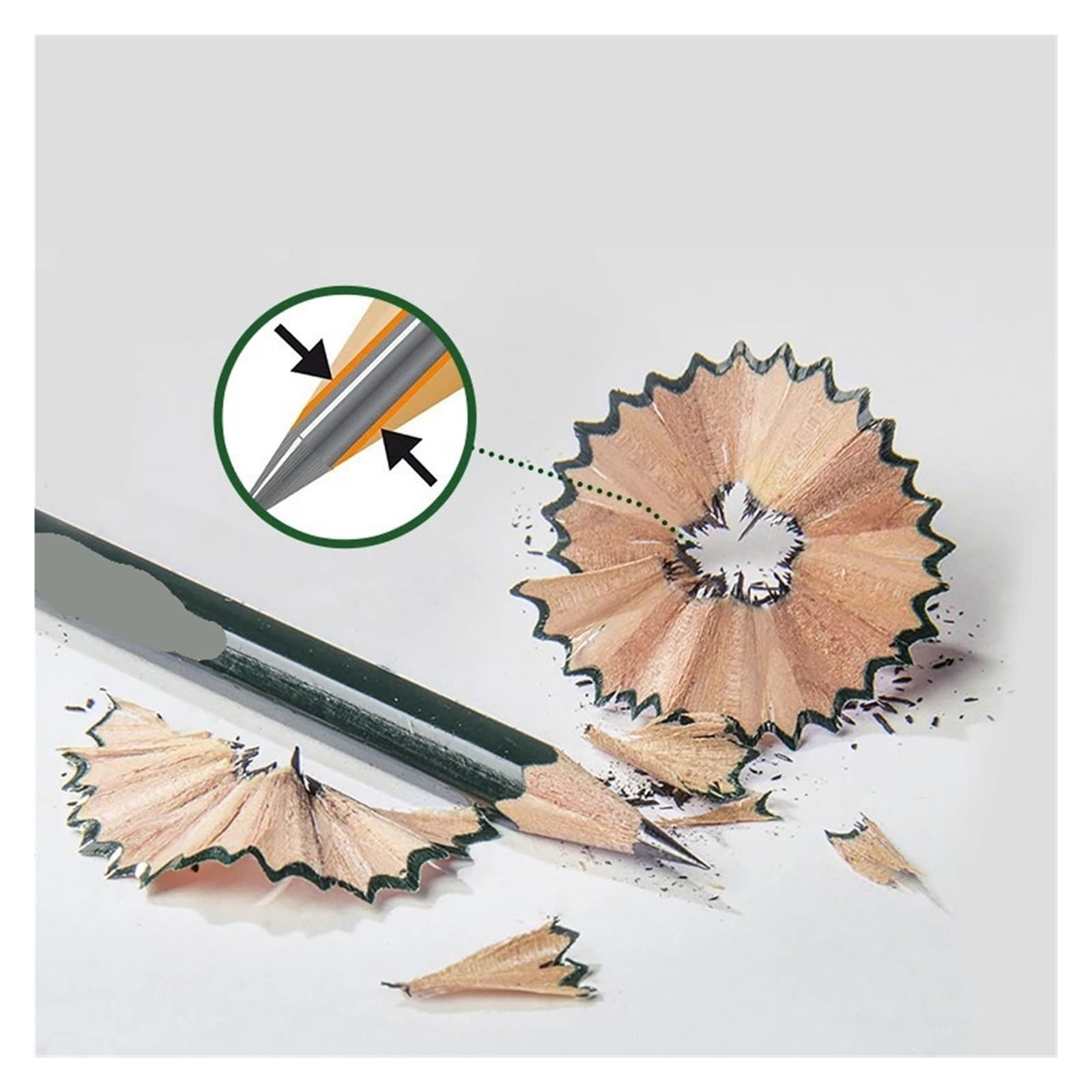 Generisch Zeichenstift, 5/16-teiliges Kohle-Graphit-Skizzenstift-Set for Skizzieren, Schattieren, Kunst, Schreibwaren(12Pcs 2H HB)