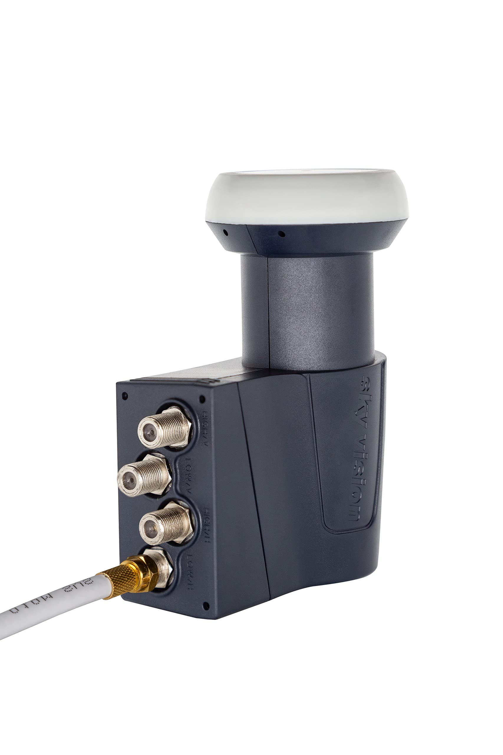 SKY VISION Quattro LNB LNB Satellites Universel pour commutateur Multiple avec boîtier de Protection Contre Les intempéries, pour réception numérique Satellite en HD, Full HD et UHD, Facteur de Bruit