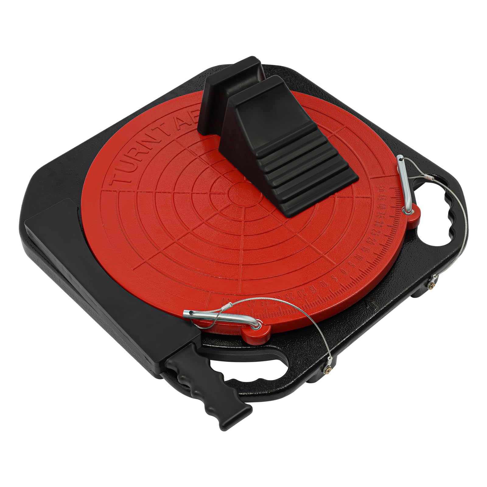 Lot de 2 plateaux rotatifs d'alignement des roues pouvant pivoter à 360 °, chaque capacité de 3 t - Plaques rotatives antidérapantes avec blocs de transition et tampons de pression pour outils