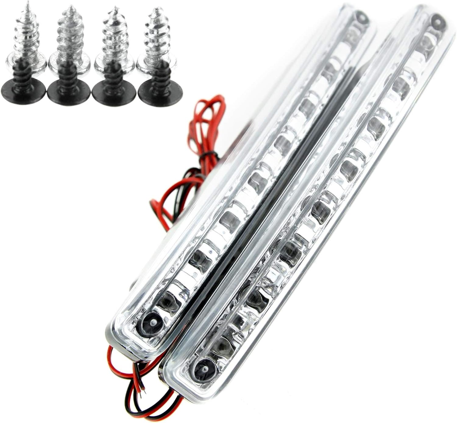 Pair of 8 LED Car Daytime Running Lights Car Driving DRL Fog Light