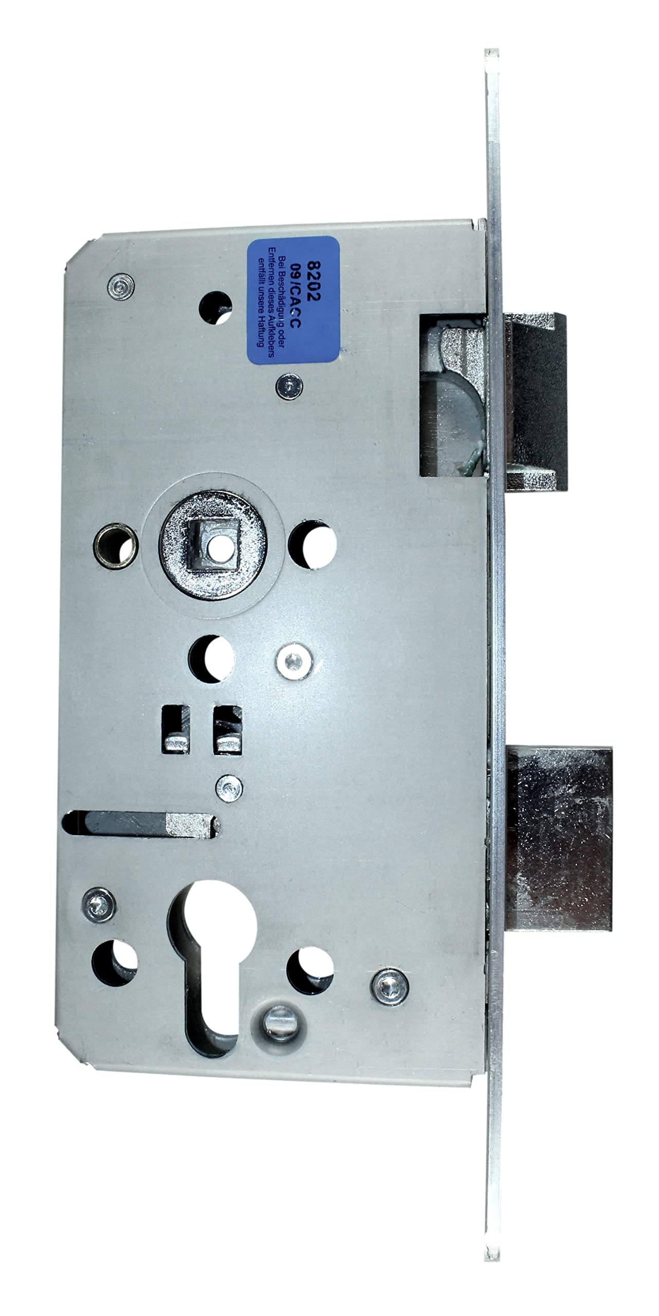BKS FH Panikschloss Türschloss/Stahltürschloss, Funktion B mit geteilter Nuss, Dornmaß 55mm, Entfernung: 72mm, Stulp: 20x235mm abgerundet, DIN Rechts, incl. SN-TEC® Montageset (RECHTS)