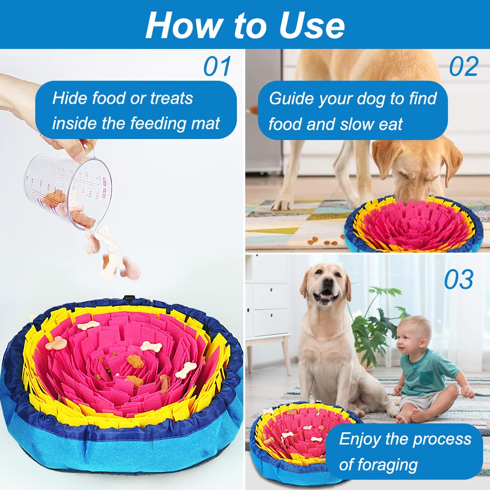 Vivifying Schnüffelmatte Für Hunde – 43x43 Cm, Verstellbar, Aus Filz – Verlangsamt Fressen & Fördert Geistige Stimulation