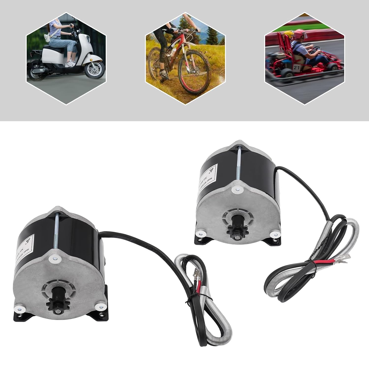 Brushed DC Motor 36V 500W 1700RPM Electric Bicycle Brushed Motor Reductor, High Torque Small Brushed Motor Reductor for Electric Bicycle Scooter Bikes Etc