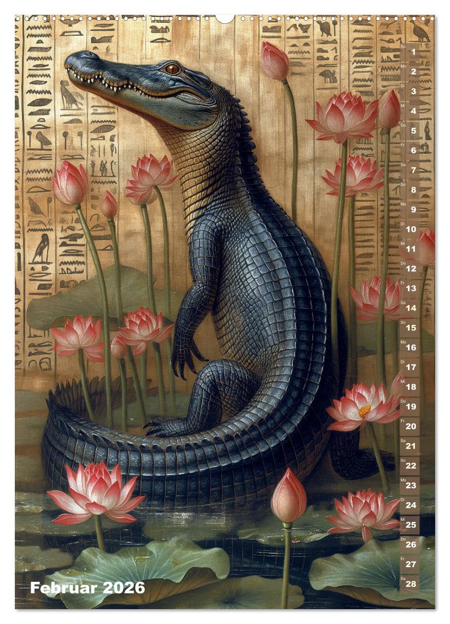 Ägyptische Algorithmen - Künstliche Intelligenz trifft auf das alte Ägypten (Wandkalender 2026 DIN A2 hoch), CALVENDO Monatskalender: Antike Eleganz ... in warmen Sepiatönen. (CALVENDO Wissenschaft)