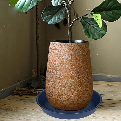 Miniatura 10 de Paquete de 6 bandejas de platillos para plantas, 4, 5, 6, 8, 10, 12, 13, 15, 17, 19 pulgadas, bandejas de plástico resistente para interiores,