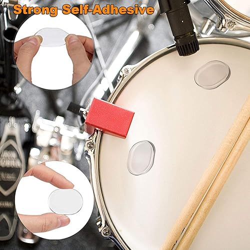 Miniatura 4 de Paquete de 24 amortiguadores transparentes suaves de silicona no tóxicos para tambores - silenciadores, almohadillas de gel amortiguador,