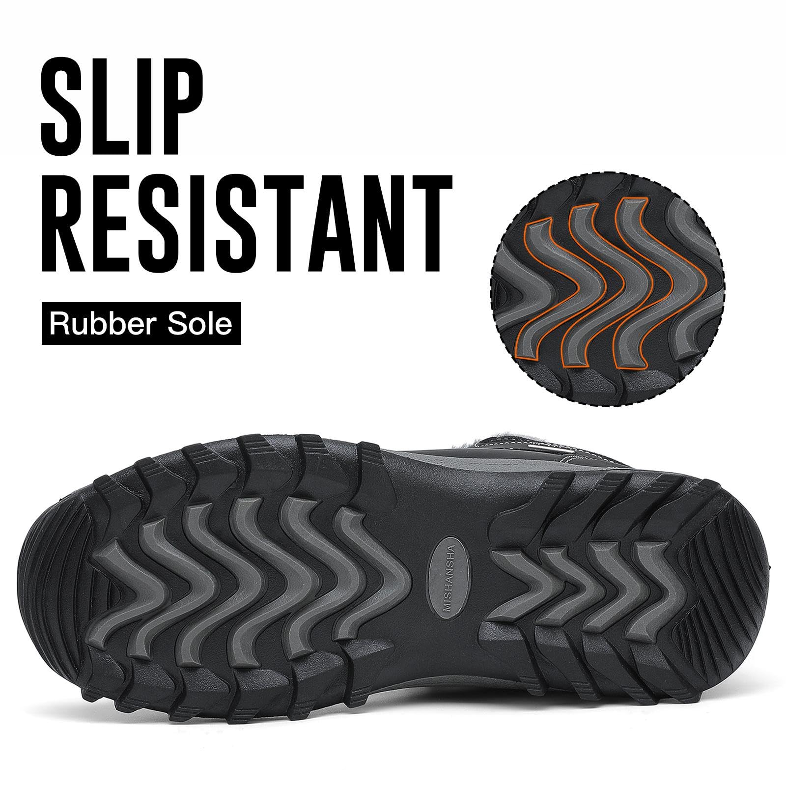 Mishansha Scarpe Uomo Stivaletti da Trekking Eleganti Scarpe da Ginnastica Stivali da Escursionismo Invernali Impermeabile Outdoor