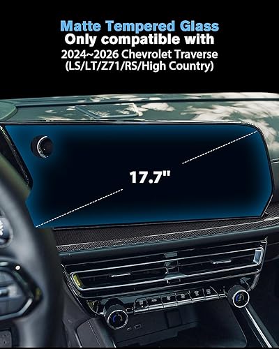 Vista 110 de 1 protector de pantalla de cristal templado brillante de 13.4 pulgadas para Silverado & Sierra 2500HD 3500HD 2022~2026 (sin botones en la pantalla)