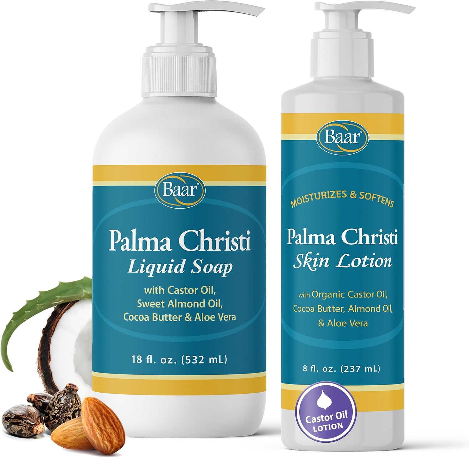 Baar Palma Christi Soap & Lotion Bundle – 18 oz & 8 oz