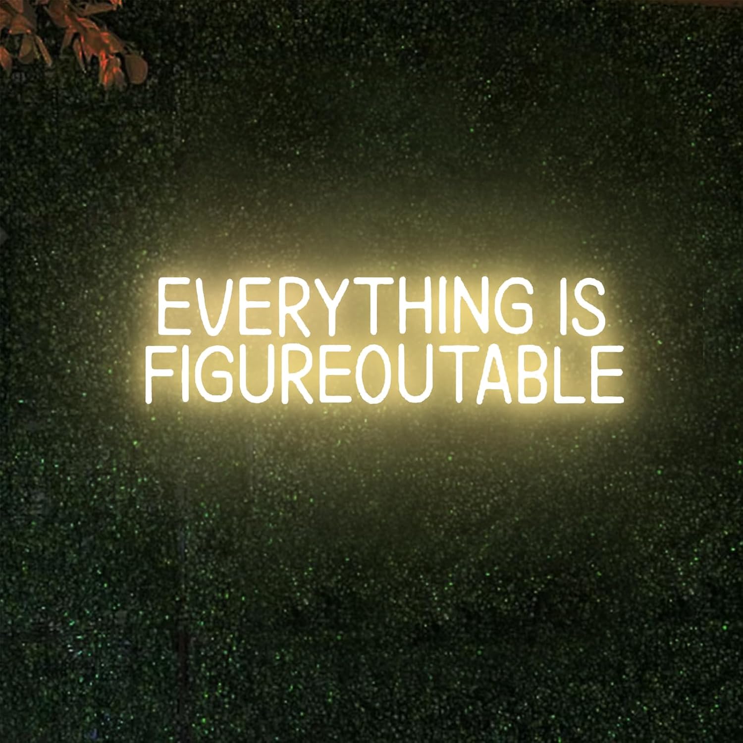 Everything is Figureoutable Neon Sign 30 inches LED Motivational Quote Wall Art Decor Light Up Signs for Home Bedroom Gym Office Classroom