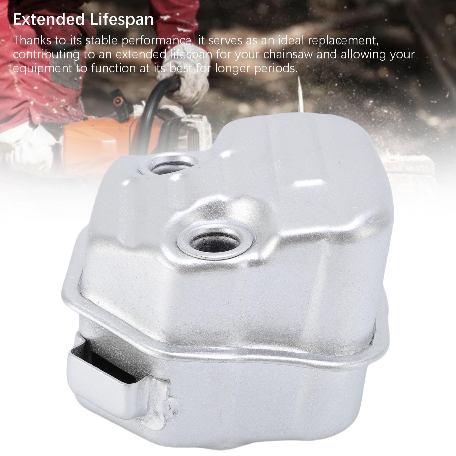 Kit de Silenciador de Escape, Cortacésped de Jardín Reemplazar el Motor de Escape de la Motosierra de Acero del Motor para MS181 MS181C MS171 Reemplace OEM 1139 140 0604