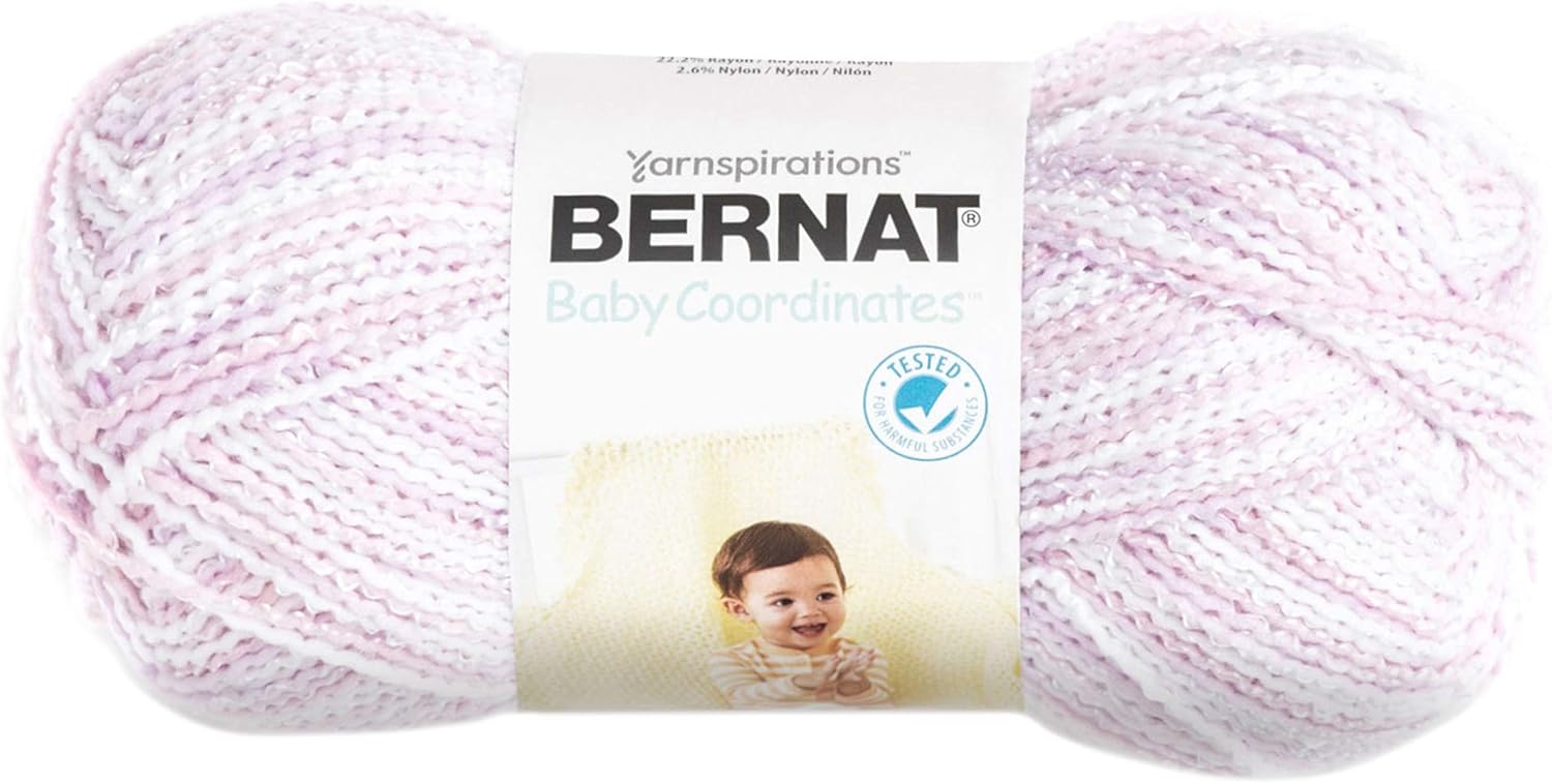 Bernat Baby Coordinates Ombre Yarn, 4.25 oz, Gauge 3 Light, Pink Parade