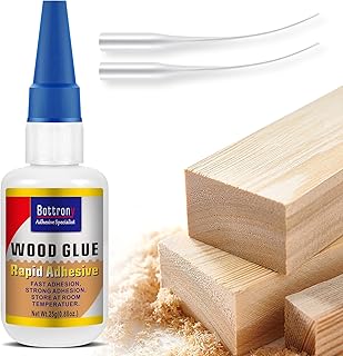 Clear Wood Glue, Fast Drying Wood Glue for Furniture Heavy Duty, Woodworking, Waterproof Strong Adhesive for DIY Crafts, Flooring | Strong Bond for Hardwood, Softwood & MDF