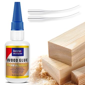 Clear Wood Glue, Fast Drying Wood Glue for Furniture Heavy Duty, Woodworking, Waterproof Strong Adhesive for DIY Crafts, Flooring | Strong Bond for Hardwood, Softwood & MDF
