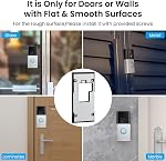 No-Drill Adhesive Video Doorbell Mount Compatible with Ring Battery Doorbell (2024 Release), Door Mounting Holder Bracket Accessories for Apartments Office Houses (1 Pack)