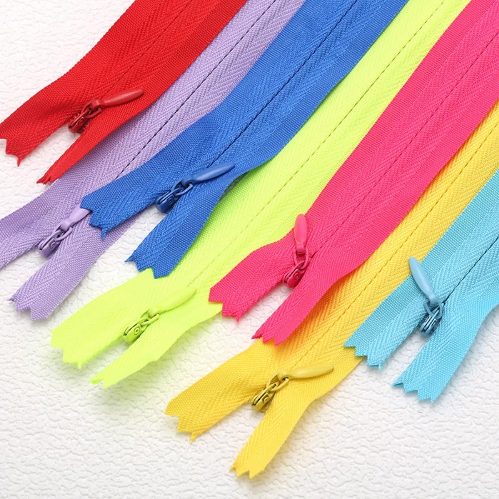 5 Cerniere Invisibili Nylon 60cm - Bianco E Nero, Per Cucito, Borse E Vestiti, Con Cursore Metallo - Foto 9