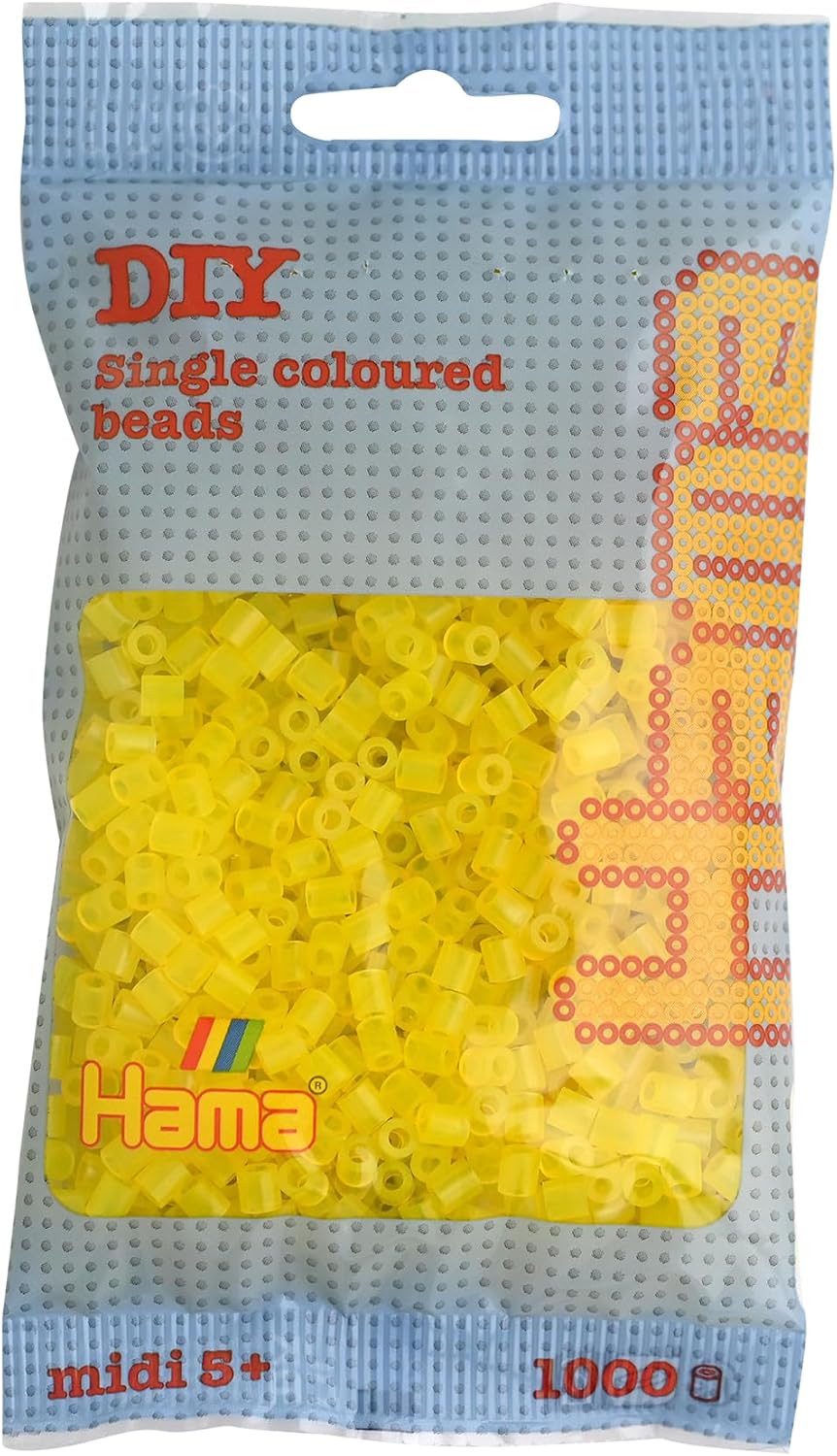 Hama Translucent Yellow 1000 Bead Bag