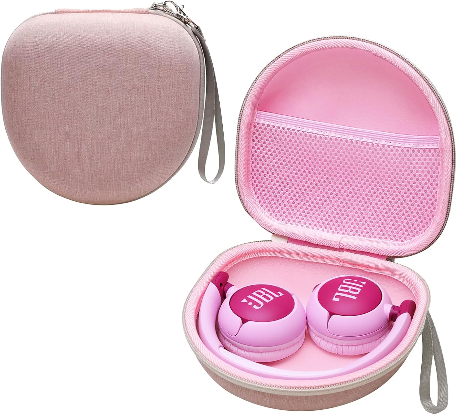 Kids Headphones Case Compatible with JBL Junior 320 / Junior JR 320BT / iClever BTH12 / HS19 / BTH26 / JoySpark-T5 / Candy Bila BH03 / EarFun/IMYB/MIDOLA MD-B01/Noot Kids Headphones. Pink (Case Only)