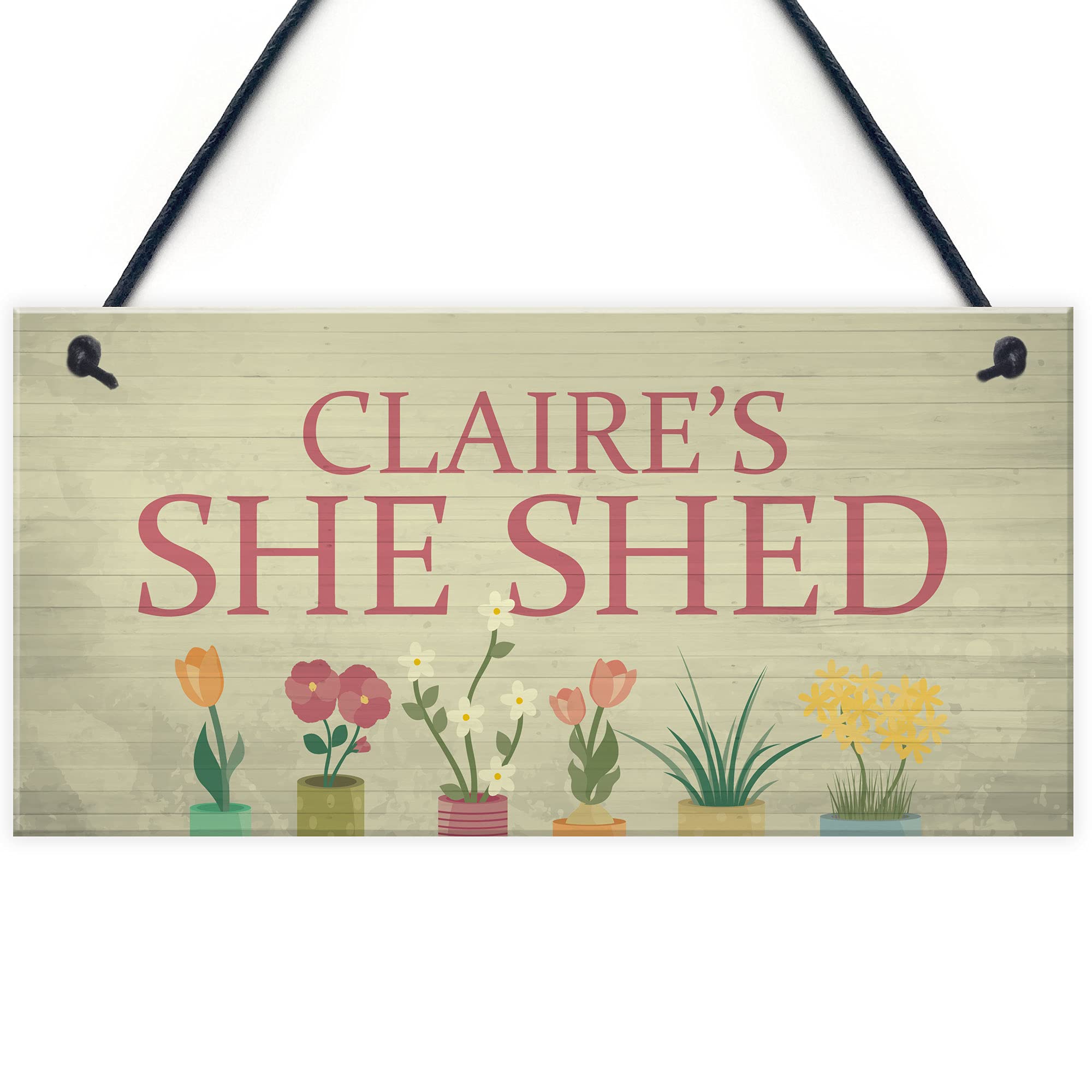 Personalised She Shed Sign Garden Summerhouse Plaque Alcohol Beer Garage Pub Sign