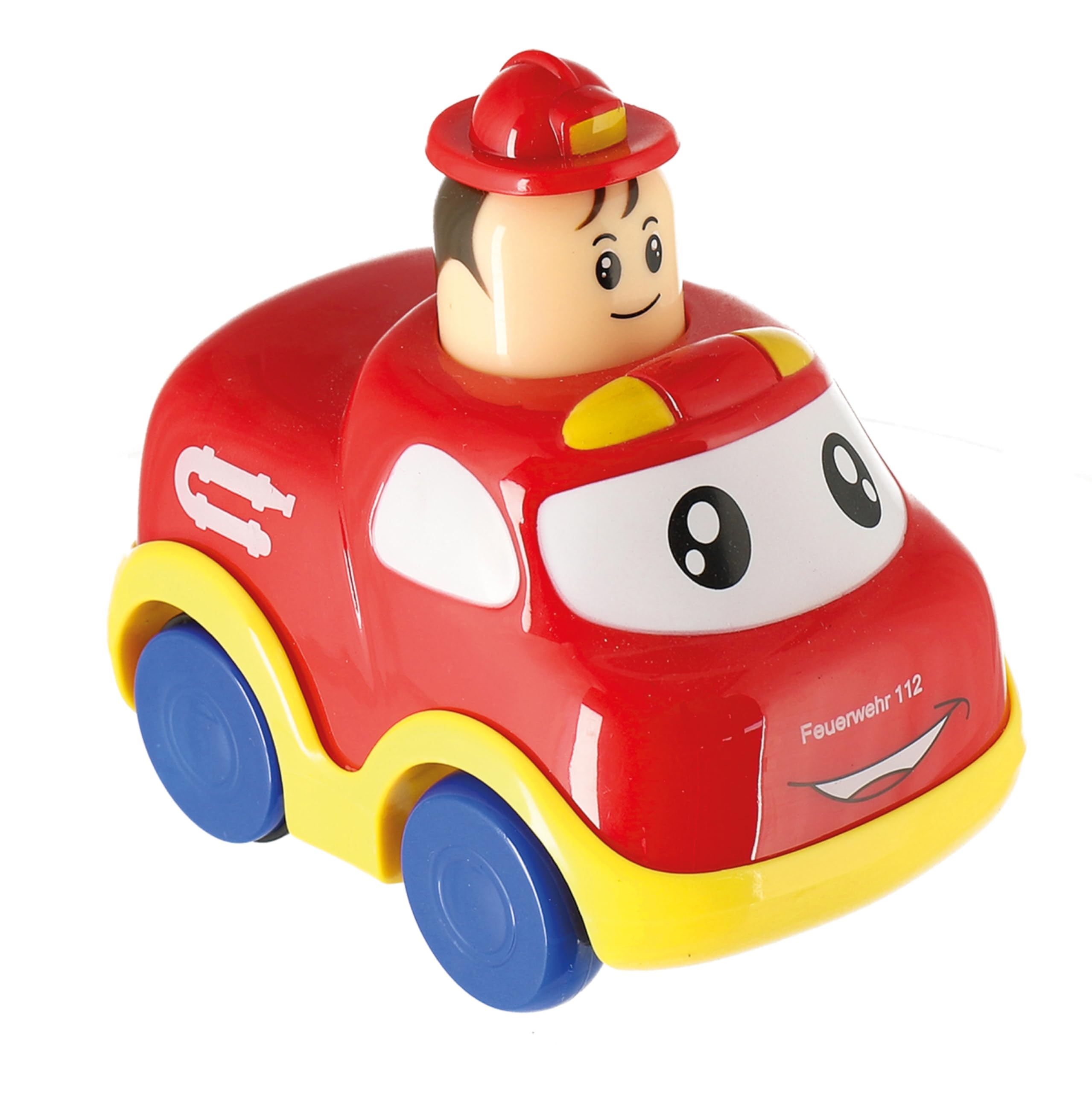 Bieco Drück & Los Flitzer Feuerwehr, Rückzug Spielzeugautos ab 12 Monaten