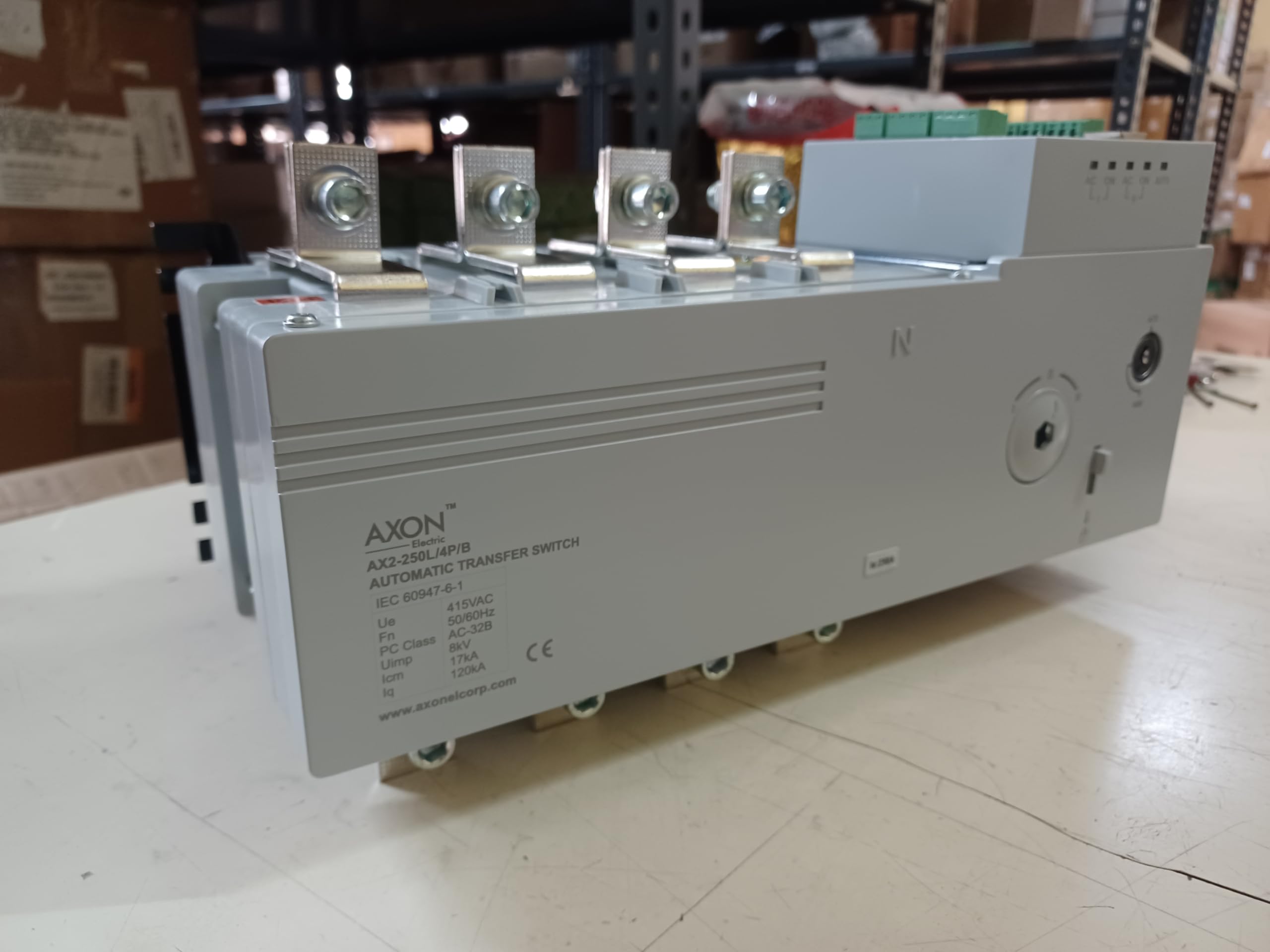 Axon Electric 100A ATS Extrenal trigger and control signal terminals automatic Motorized changeover Contctr relay - manual mode 100 A Switch-image-31