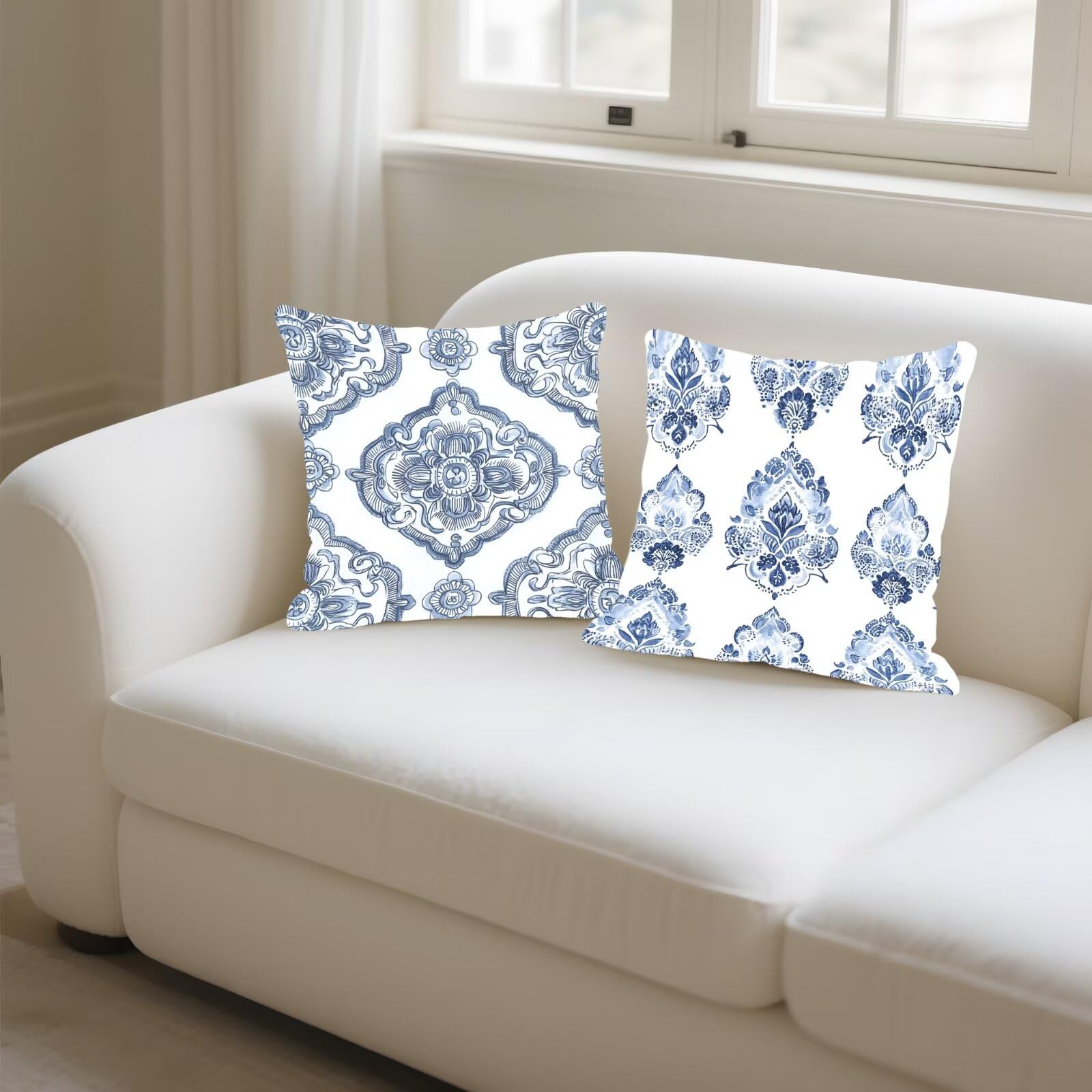 Federe Cuscini Divano 40x40cm, Federa Cuscino Fiori Pianura Quadrati Copricuscini Super Morbido Copri Cuscini Per Divano, Cuscino Decorativo da Esterno Giardini, Per Soggiorno Camera Divani Sedie P289