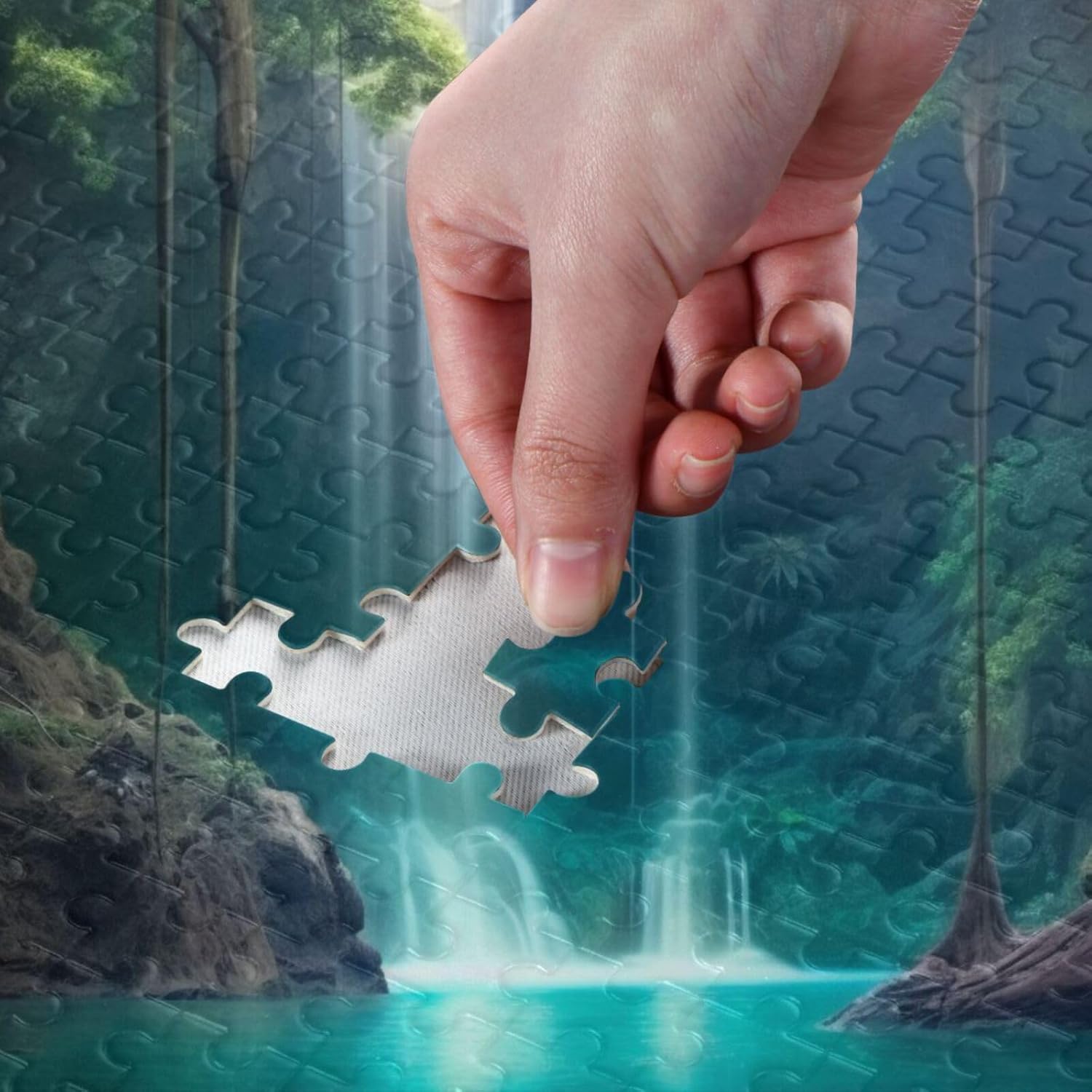 Isolated Waterfall Jigsaw Puzzle for Adults 1000 Piece Wooden Puzzle Educational Games Toy Gifts Home Decor