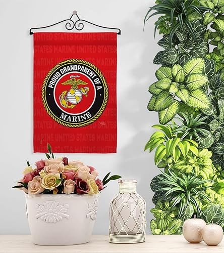 Miniatura 11 de Juego de bandera de los Marines de los abuelos orgullosos con colgador de pared, tapiz decorativo de las Fuerzas Armadas USMC Semper Fi Veterano