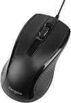 Targus 3-Button USB Full-Size Optical Mouse with 6-Foot USB Cord, Supports Windows and Mac, Black (AMU81USZ)