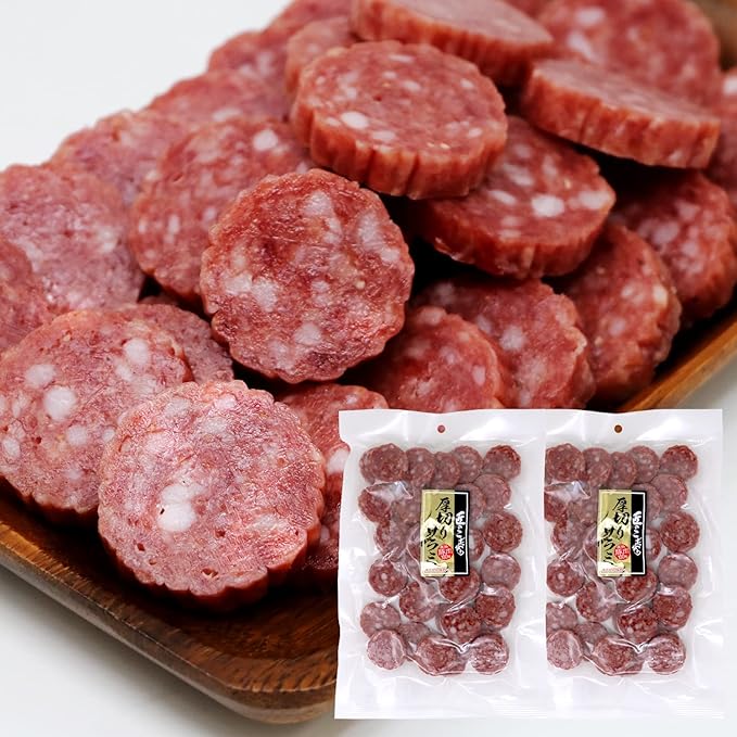 Amazon 楯岡ハム 匠のこだわり 厚切り サラミ 600g 300g X 2袋セット 豚肉100 使用 ジューシーで弾ける旨さ スライス サラミ カルパス ノーブランド品 サラミ 通販